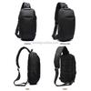 Ozuko 9223 Diebstahlschutz Herren Brusttasche Wasserdichte Umhängetasche Mit Externem USB-Ladeanschluss Schnell weniger