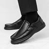 2024 New Men's Office Shoes Slip on Loafers Handmade Leather Casual Footwear Male Comfortable Outdoor All-match Man Sneakers