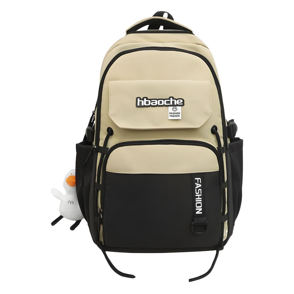 Schoolbag Korean Version Large-capacity High School Student Contrasting Color Backpack High-value Youth Outdoor Travel Backpack Nylon Waterproof