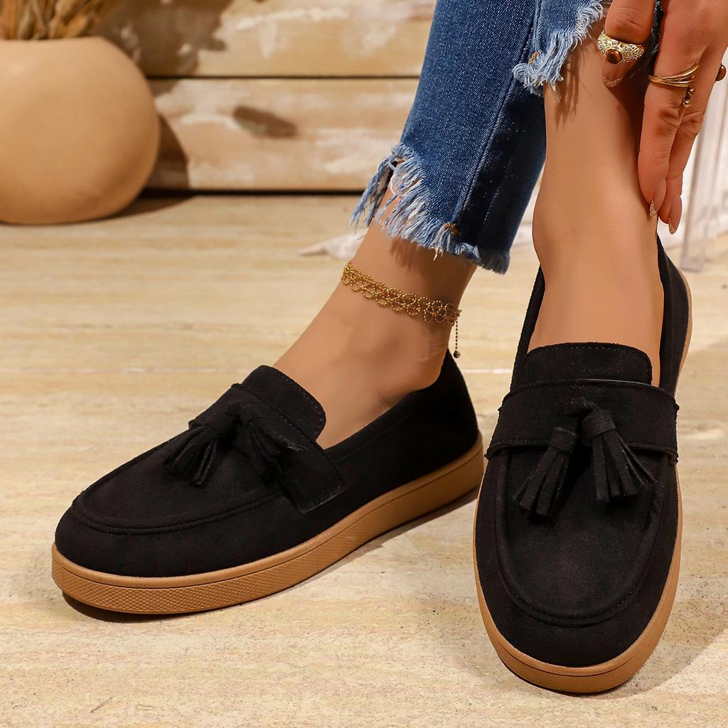 Women Plus‑Size Round‑Toe Flat Loafers Casual Daily Shoes