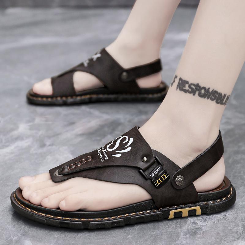 Fashion CYYTL Flip Flops Mens Summer Slippers Casual Shoes Beach Sandals Outdoor Slides Walking Comfort Designer Fashion Luxury Leather