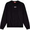 Ribbed Crew Neck Long Sleeve Pullover Sweatshirt Men Sweatshirt A204460BKBW900