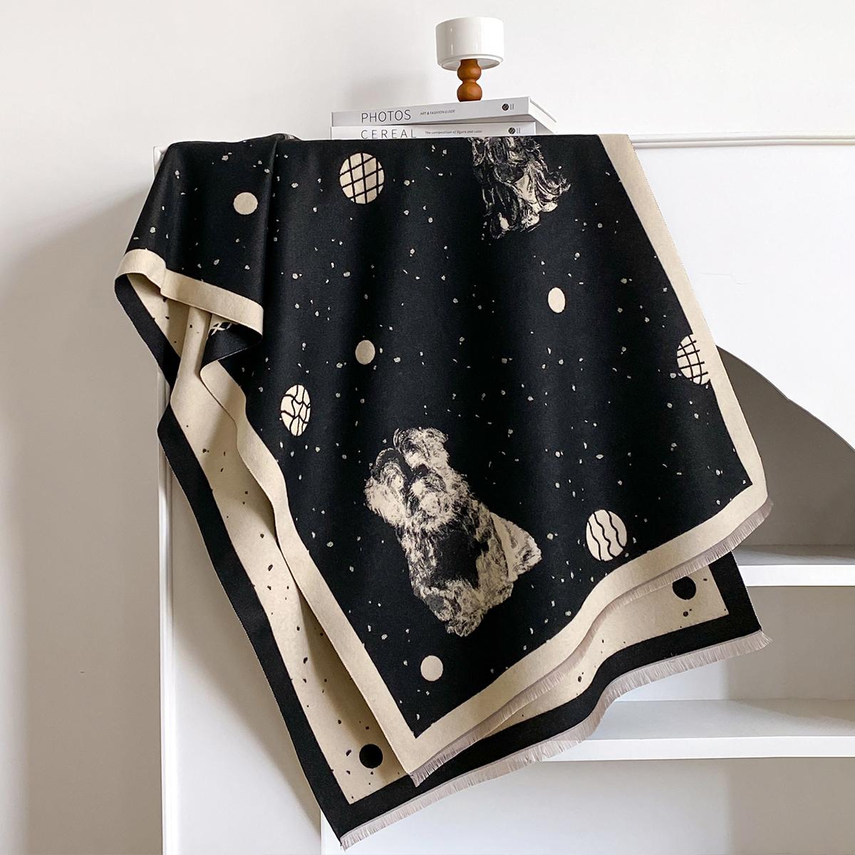 

Fashion Design Winter Dog Print Imitation Cashmere Jacquard Scarves High Quality Women Thicken Wrap Shawl Ladies Pashmina Scarf