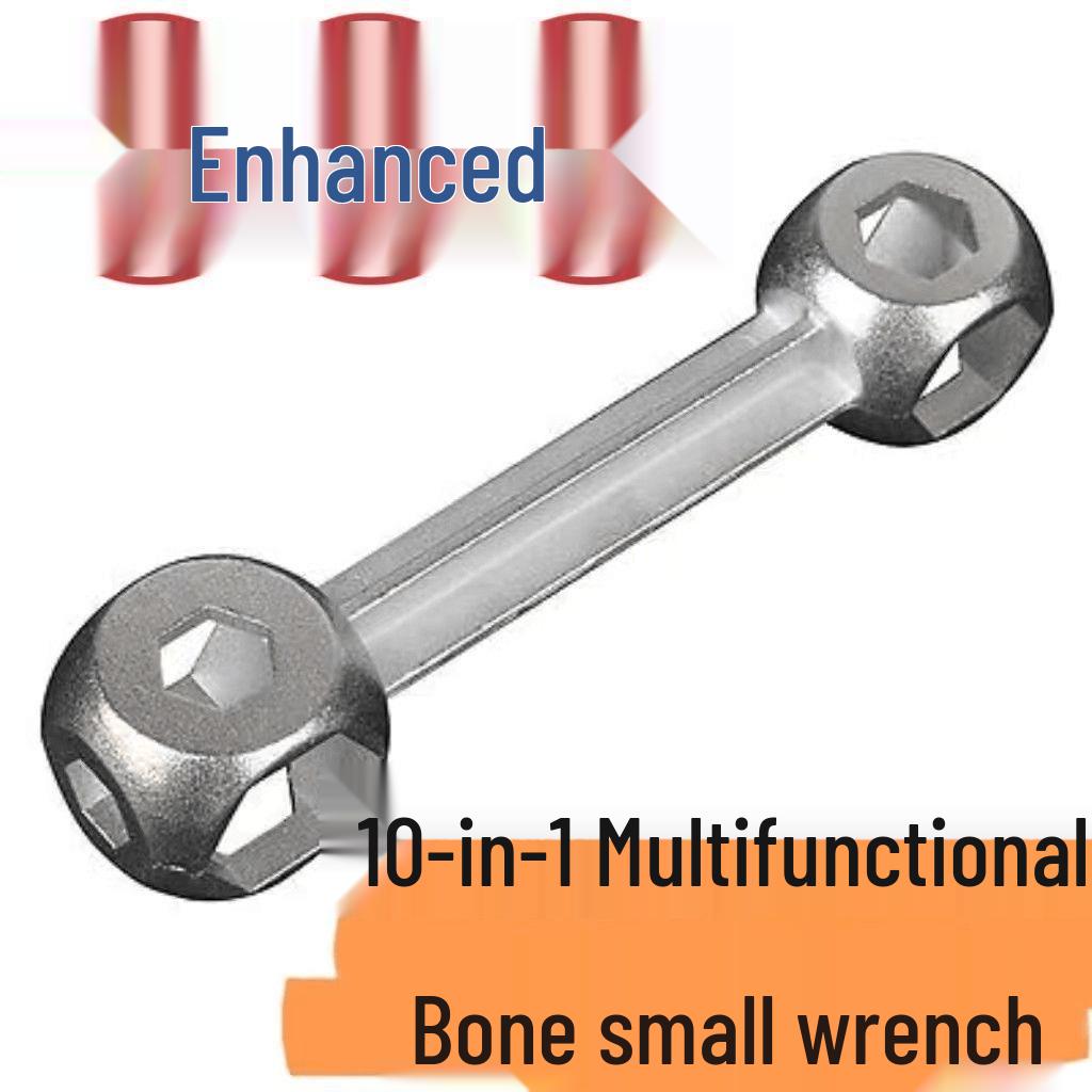 Universal Multi-Functional Portable Bicycle Repair Tool 10-in-1 Multi-functional Bone Wrench [1 pack]