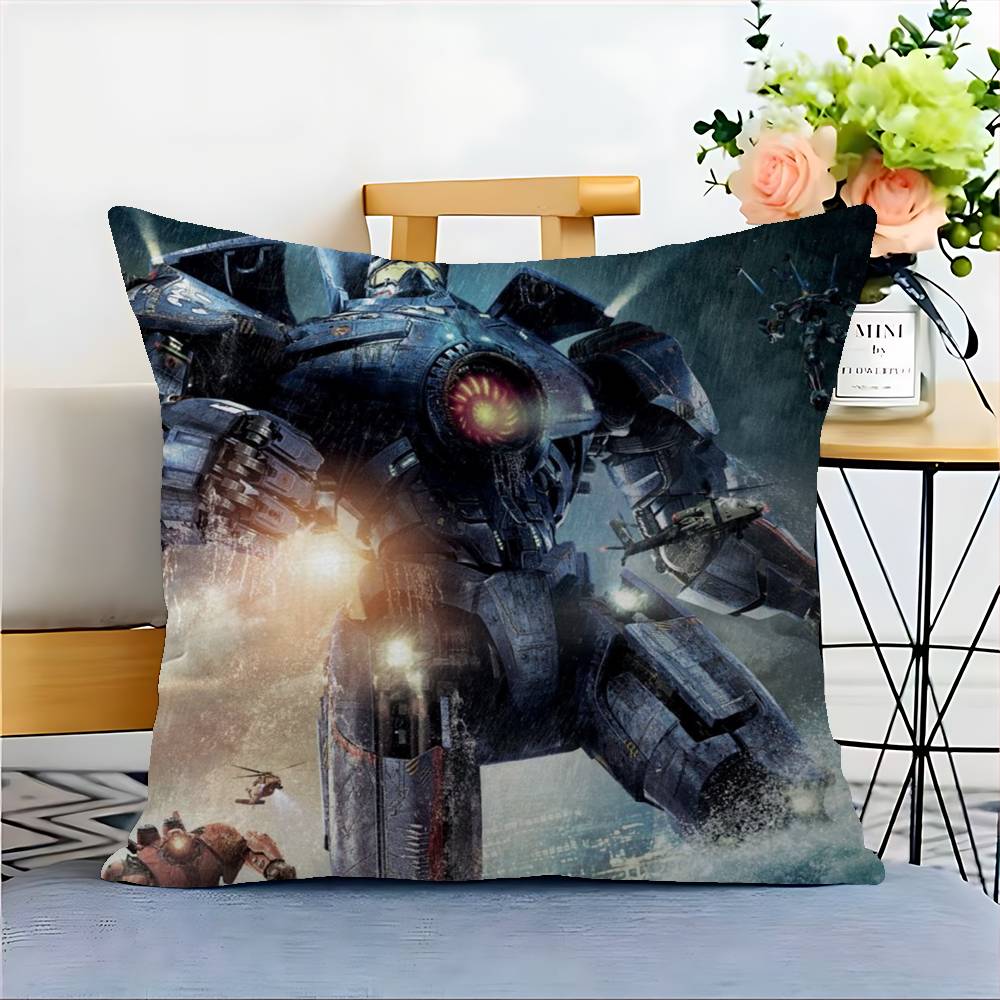 Movie P-Pacific Rims Pillow Covers Cartoon Sofa Decorative Home Double-sided Printing Short Plush Cute Cushion Cover