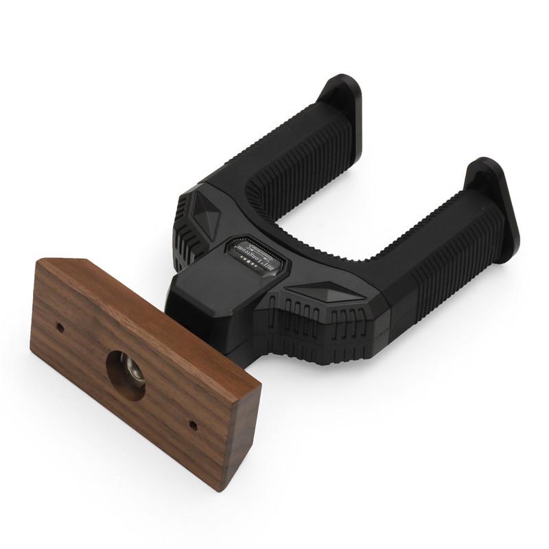 Walnut Wooden Guitar Wall Mount Hanger with Gravity Lock for Acoustic & Electric Guitars