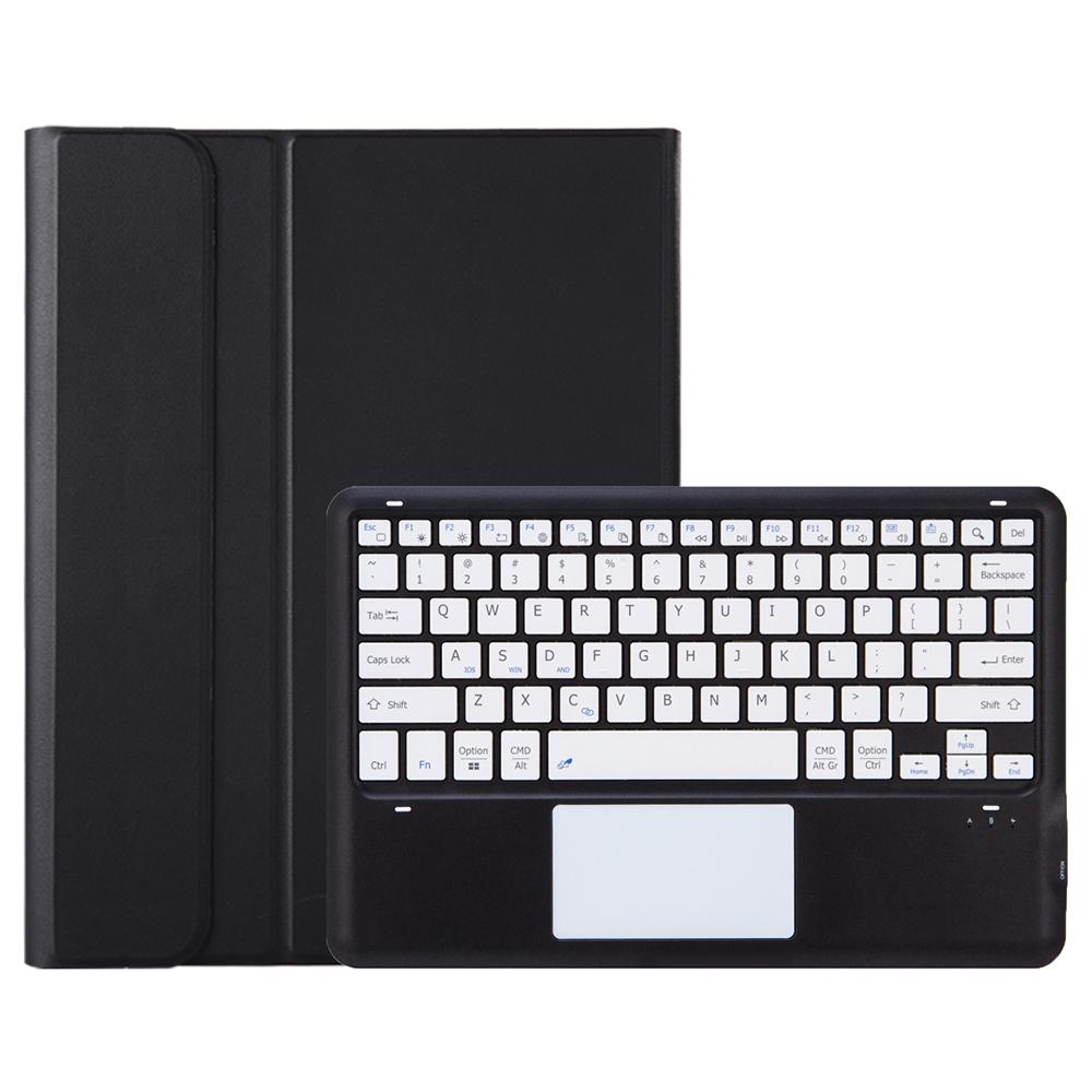 

AV14-A For vivo Pad3 Pro/iQOO Pad2 Pro Leather Tablet Cover with Touchpad Bluetooth-compatible Keyboard Black+White