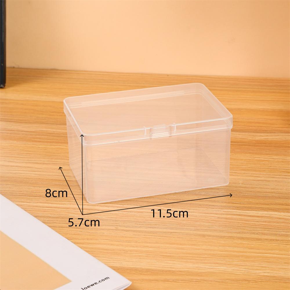 Transparent Rectangle Storage Box for Toy Parts, Stationery, or Food