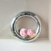 Sparkling Discos Wreath Rings Decors Reflective Hanging Ornament Mirrored Round Wreath Pendants Festivals Party Decors