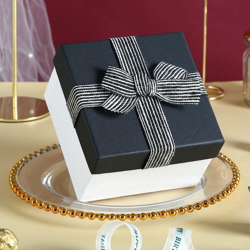 Pink Festival Gift Box Bow Birthday Gift Box Socks Christmas Gift Packaging Box  Father's Day