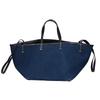 BURBERRY Aged Logo Denim Tote Bag Indigo / BlackUsed