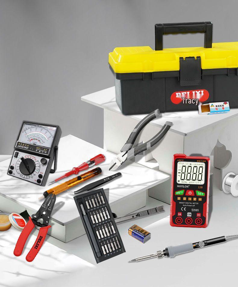 Complete Electrician Tool Kit with Multimeter for Students & Home Repair
