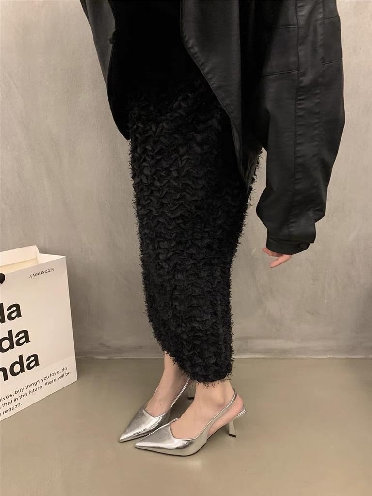 New 2025 Summer Pointed Thin Heel Leopard Print Single Shoes Fashion Versatile Low Heel Sandals