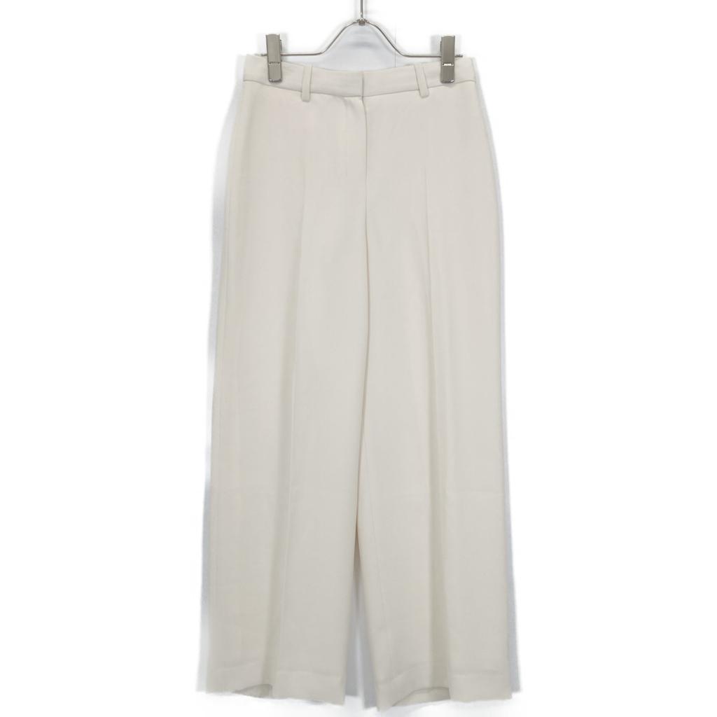 Theory White CLASSIC CREPE WIDE TROUSER C Trouser Pants Bottoms XXO whiteUsed