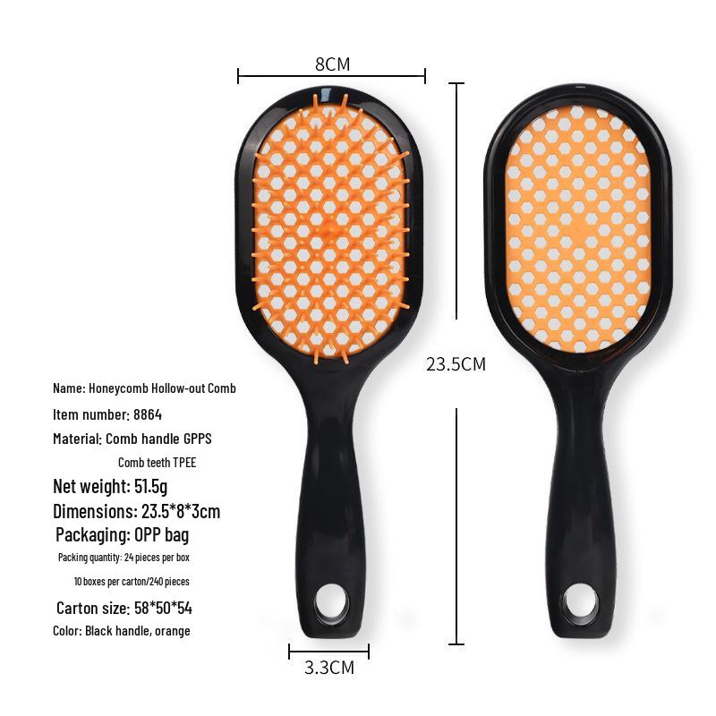 Hollow Comb: Fluffy Anti-Tangle Hairdresser & Scalp Massager