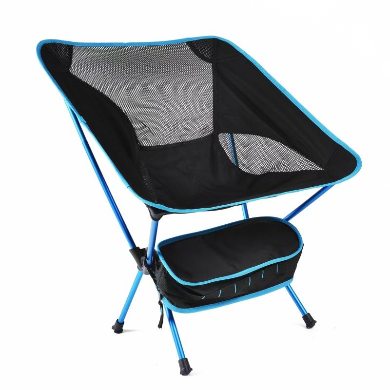 Přenosná venkovní skládací židle Lehká židle Moon Chair Síťovaná prodyšná zadní židle Pro kempování Grilování Rybaření Turistika