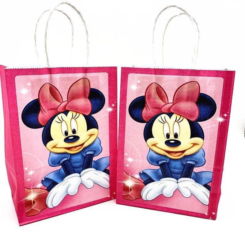 

Vibrant Toy Story Portable Paper Bag Disposable Gift Bags For Children s Birthday Parties 12Pcs Minnie