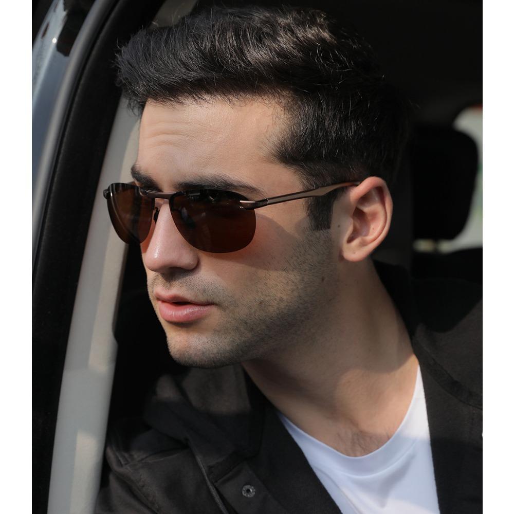 aoron Half Frame Polarized Men's and Women's Fashion Sunglasses Driving Sunglasses TR Night Vision Goggles