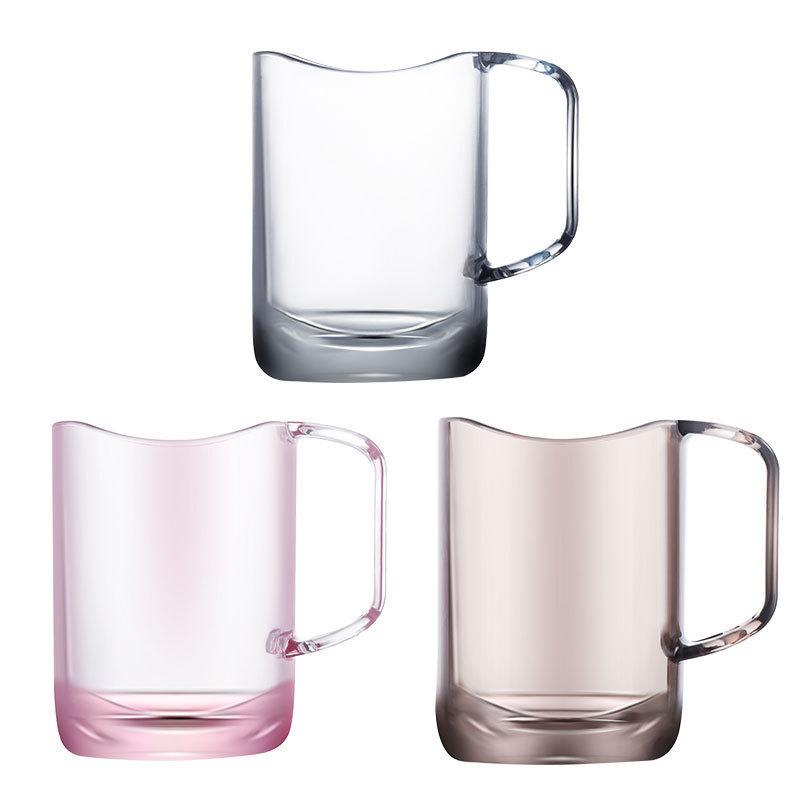 Simple Transparent Water Cup Creative Mouthwash Cup with Toothbrush Holder Cute Cup for Household Brushing Student Appointment