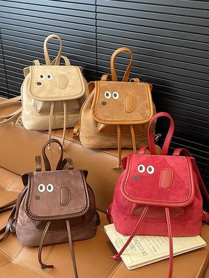 2025 Retro Korean Cartoon Girl's Versatile Crossbody & Travel Backpack