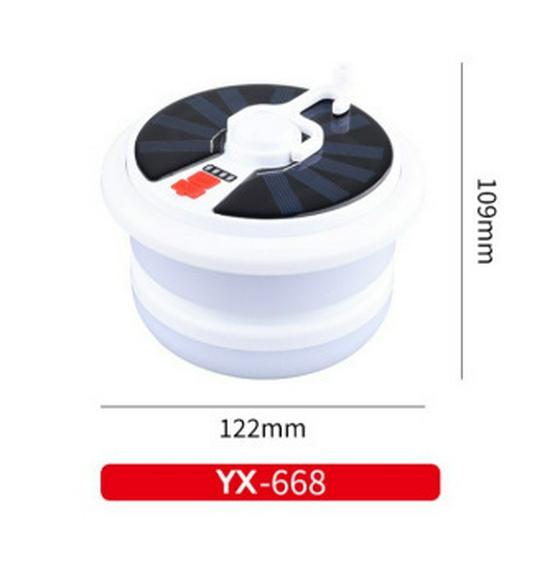 Portable Rechargeable Solar LED Camping Lantern with Warm and Colorful Lights for Outdoor Use