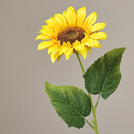 Simulated Sunflower Faux Flower with Bendable Stem Artificial Sunflower Branch for Home Office Wedding Parties Centerpiece