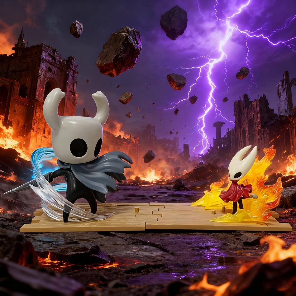 New 2Pcs6Pcsset Game Hollow Knight Anime Figure Hollow Knight Pvc Action Figure Collectible Model Toy