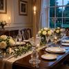 High Footed French Transparent Candle Holder Vintage Tabletop Candle Holder  Dining Room