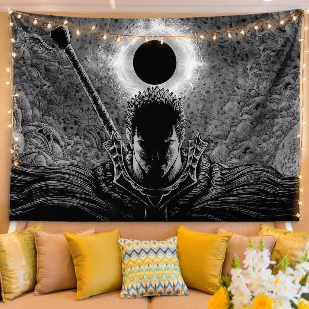 Berserk Anime Tapestry Wall Hanging Manga Art Wall Decor for Bedroom Dorm Living Room Home Decoration