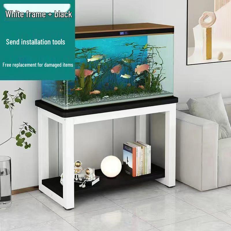 Heavy-Duty Wrought Iron Fish Tank Stand with Cabinet Storage