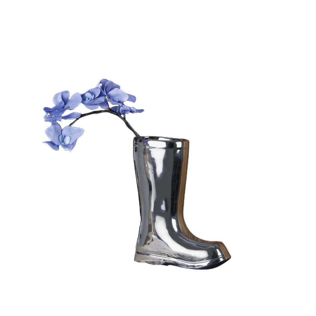 Creative Ceramic Vase Boots Shoe Flower Arrangement Hydroponics Accessories Flower Vase Porcelain Ornaments Home Decoration