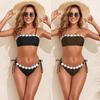 2026 Grensoverschrijdend Europees & Amerikaans Dames Sexy Kant Strikband Bandeau Bikini Zwempak