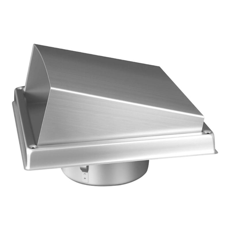 Wall Air Vent Stainless Steel External Wall Rain Hat Square Air Outlet Enduring HX6C