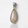 Natural Opal Pendant 925 Sterling Silver 16.45 ct Fire Pear October Birthstone for Gem Collections