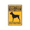 Vintage Tin Art of Courtyard Dog: Garden No - Entry Warning Sign for Home Decoration