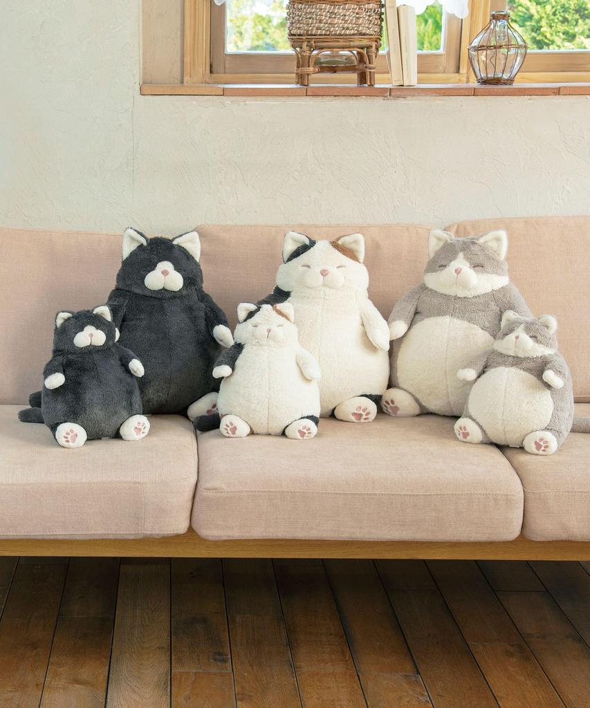 Livheart Cat Body Pillow, Calico Sanma, Large (approx. 38cm In Length), Cute Cat Body Pillow, Plush Toy, Cat Merchandise, 27721-11