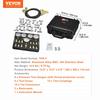 VEVOR Hydraulic Pressure Test Kit, 10/100/250/400/600bar, 5 Gauges 13 Couplings 14 Tee Connectors 5 Test Hoses