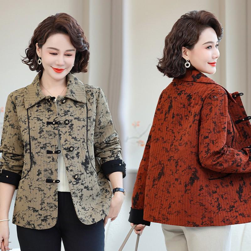2025 Vintage-Inspired Spring Jacket for Women 50s-60s: Fashionable Outerwear for Middle-Aged and Seniors