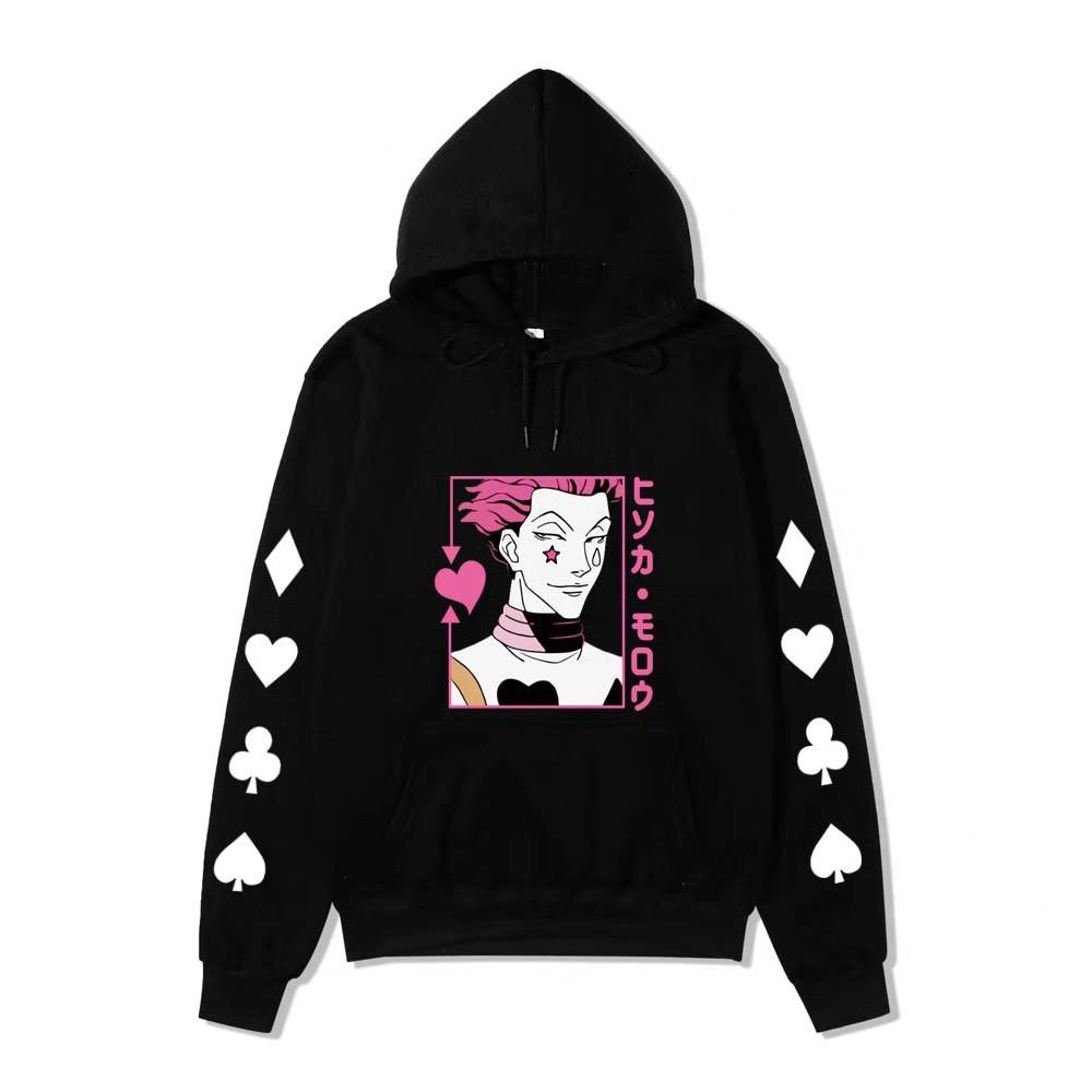 HUNTER X HUNTER Hisoka Print Fashion Sweatshirt Hip Hop Casual Unisex Autumn Winter Fleece Streetwear Tops