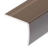 L shaped stair edge profile 15 pcs aluminum 100 cm brown