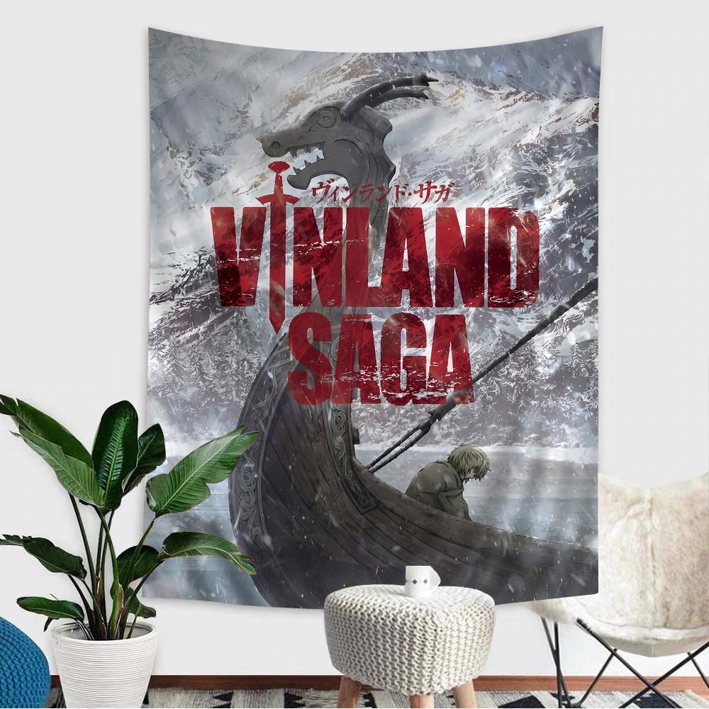 Vinland Saga Anime Tapestry Hanging Tarot Hippie Wall Rugs Dorm Wall Hanging Sheets