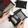 Large Transparent Mesh Makeup & Travel Pouch: Portable Toiletry, Lipstick Storage, Pencil Case