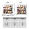 Sleep Easter Rabbit Pillow Cover Eggs Novelty Pillow Case For Office Home Decorative Cushion Cover Pillowcases Birthday Present