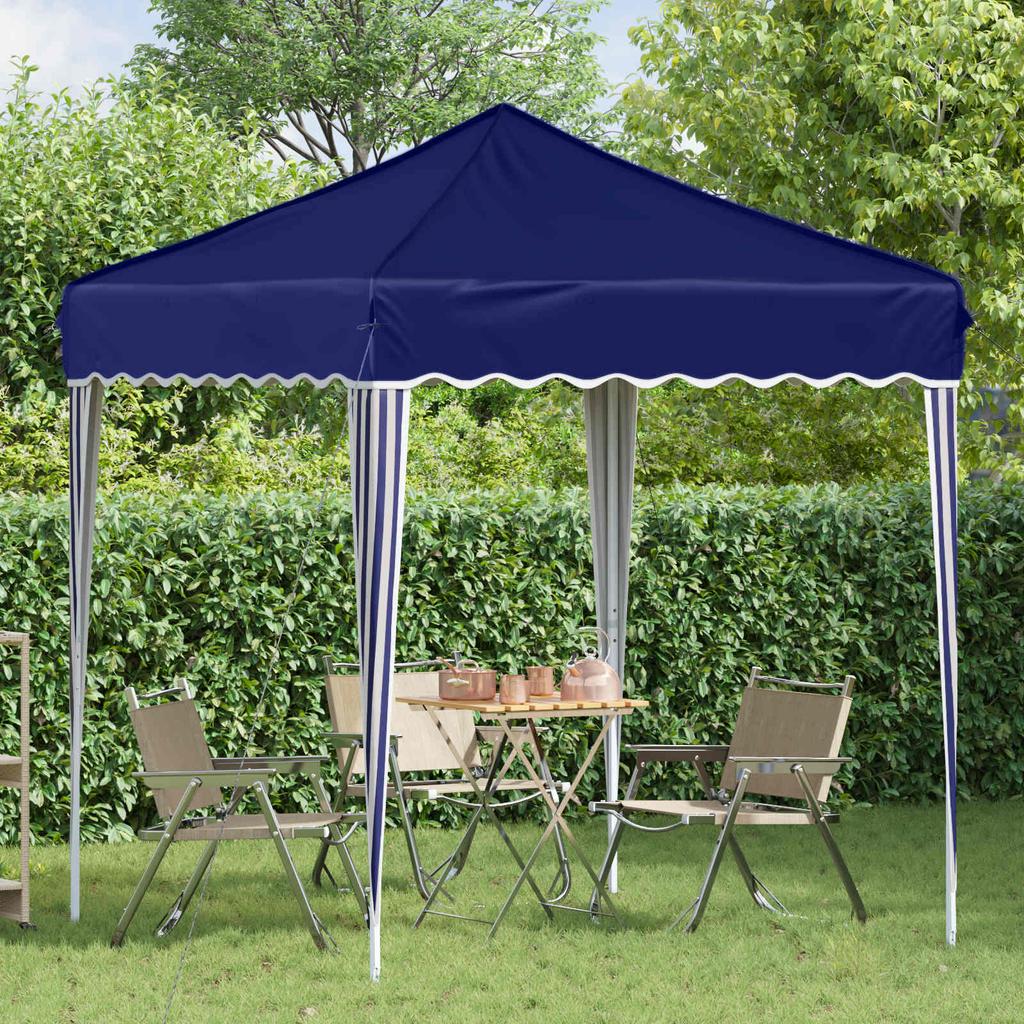 Pop Up Party Tent 195 X 195 X 245 Cm Blue Oxford Fabric