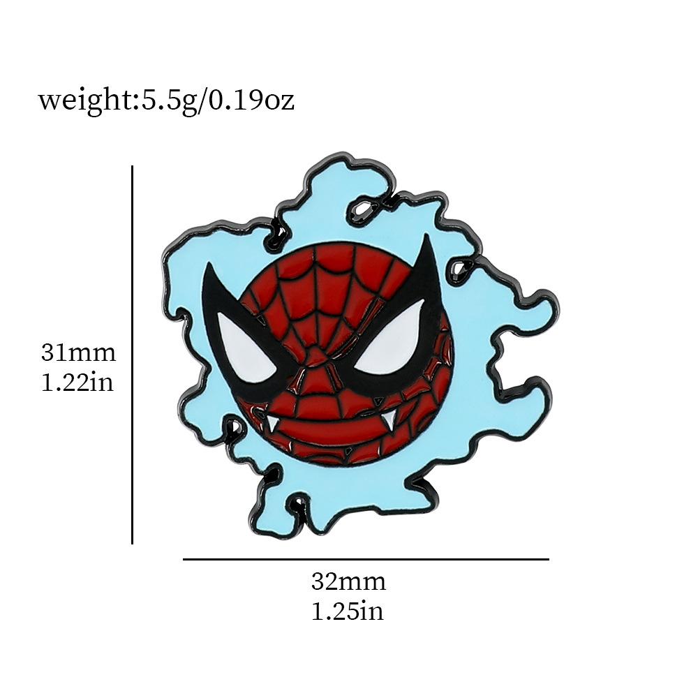 89 Spider-Man Alloy Brooch Marvel Superhero Spider-Man Metal Badge Backpack Jacket Personalized Decoration