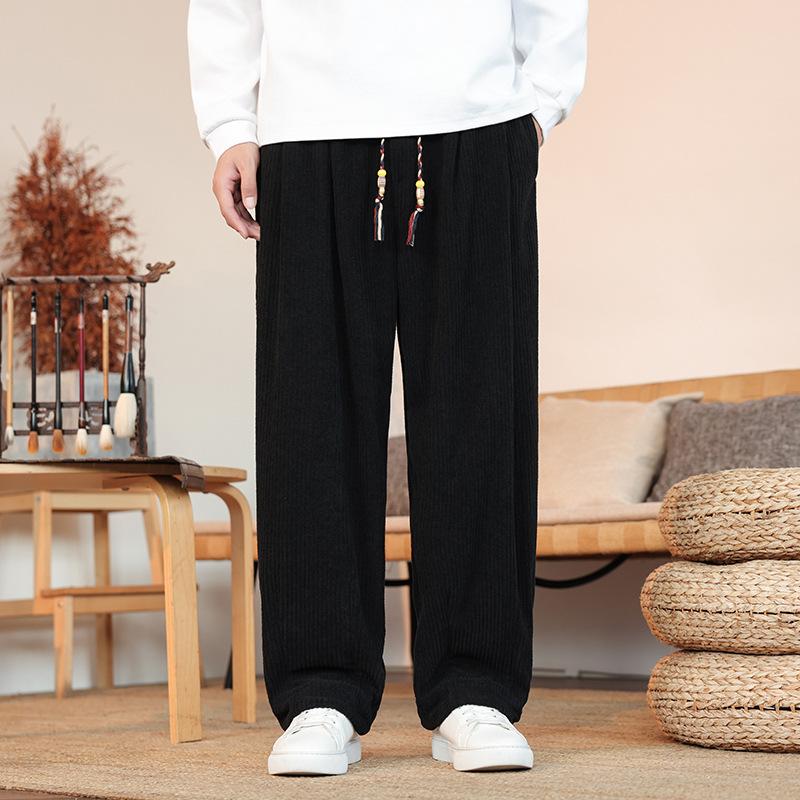 Autumn New Men's Loose Pants Large Size Fashion Trousers Japanese Retro Straight Pants