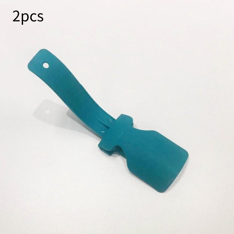 

Многофункциональный пластиковый инструмент для обувания, с ручкой, для ленивых, помощник для обуви, защита пятки синий