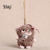 Playful Bag Ornament Plush Sheep Doll Pendant for Bags And Keys, Soft Curly Stuffed Animal Keychain Decorative Lanyard with Bow Glasses Accessories,