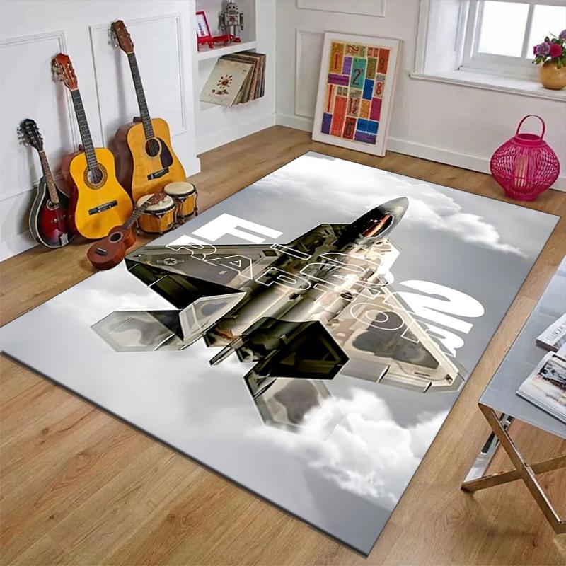 Aircraft Polyester Carpet, Soft Indoor Mat for Office Chair, Living Room, Computer Desk - Decorative Home Office Rug Design