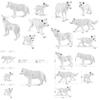 High Quality Pvc Arctic Wolf Figurine Set Including Howling And Standing Wolves